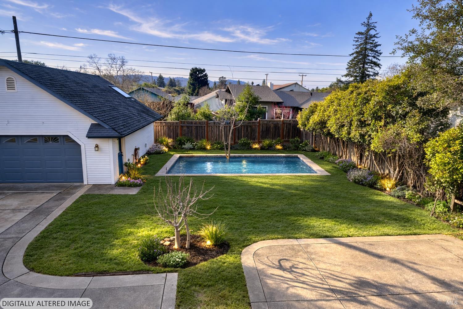 735 Johnson Street Healdsburg, CA 95448 - Photo 10 of 61 a view of a swimming pool with a patio