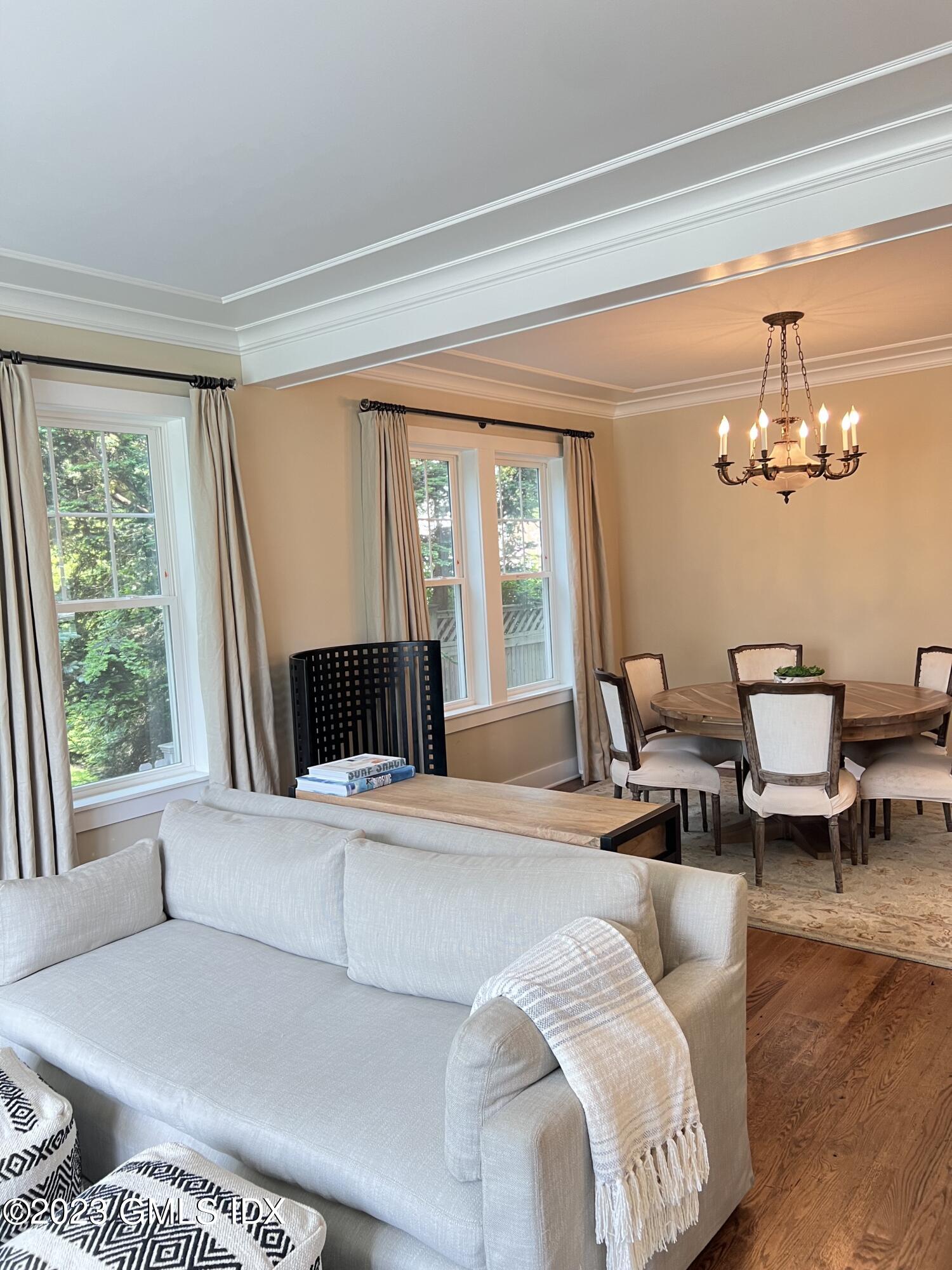 9 Center Road Old Greenwich, CT 06870 - Photo 3 of 26 a living room with furniture and a large window