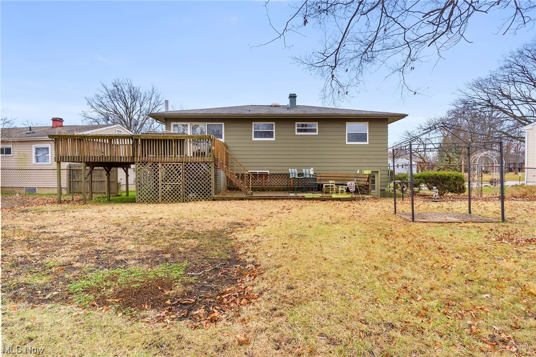 4686 Burkey Road Youngstown, OH 44515 - Photo 22 of 22 Rear view of house with a deck