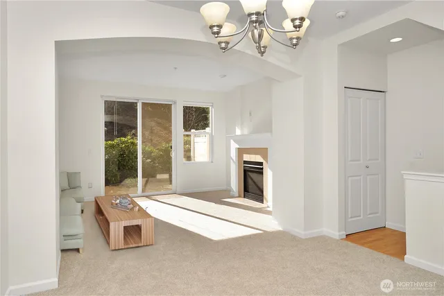 a very nice looking room with a large window