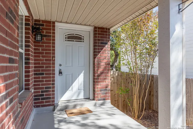 a view of front door of house