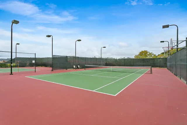 a view of a basketball court