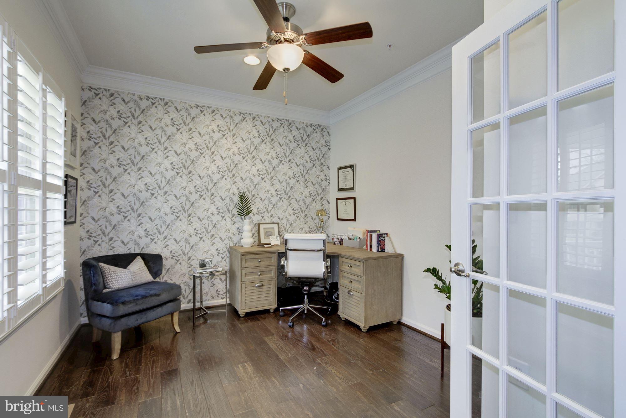 13747 Soaring Wing Lane Silver Spring, MD 20906 - Photo 3 of 27 Office/Living Room with glass paned French doors