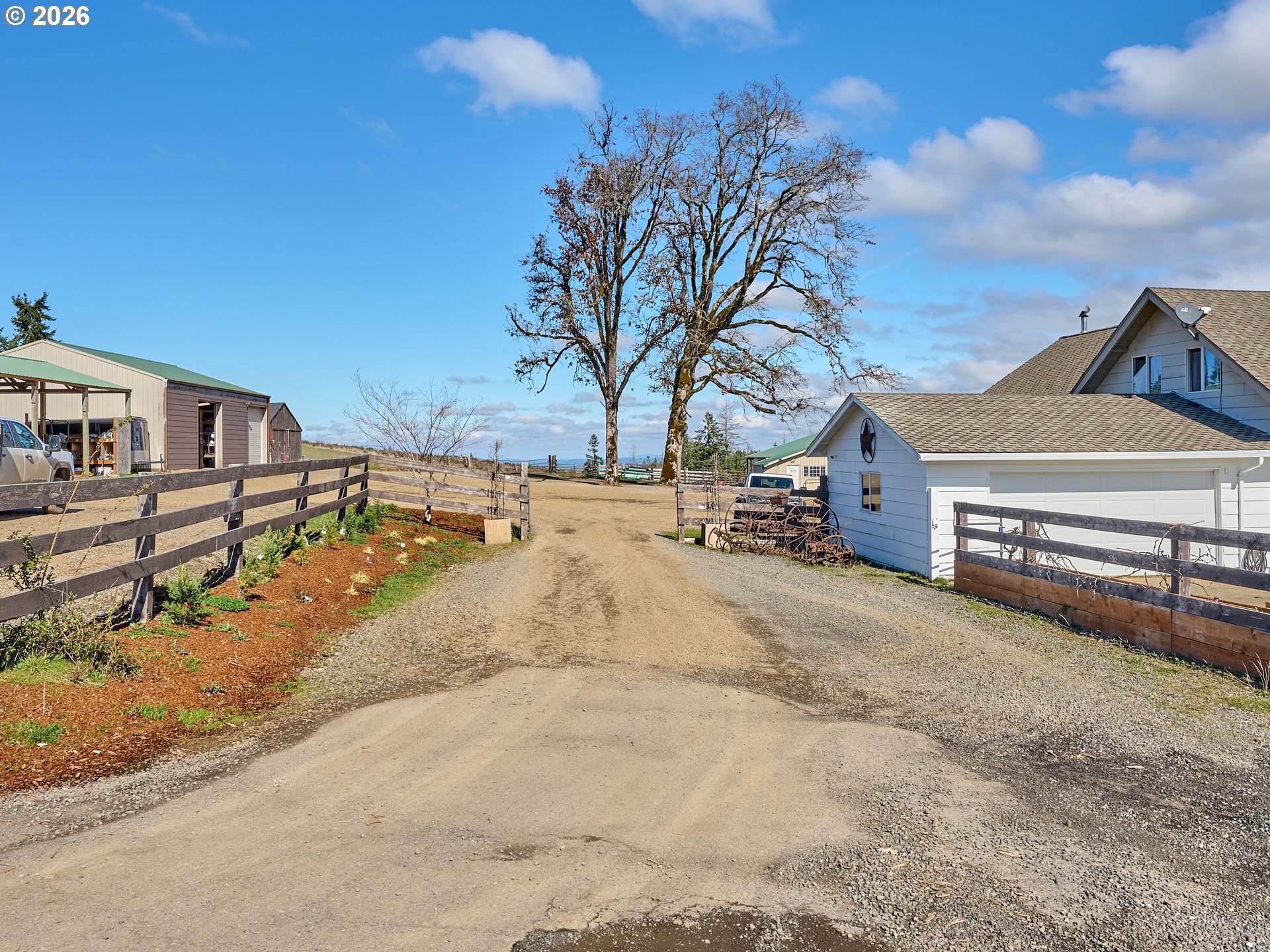 38252 South Blair Road Molalla, OR 97038 - Photo 31 of 47 a view of street with house and trees in the background