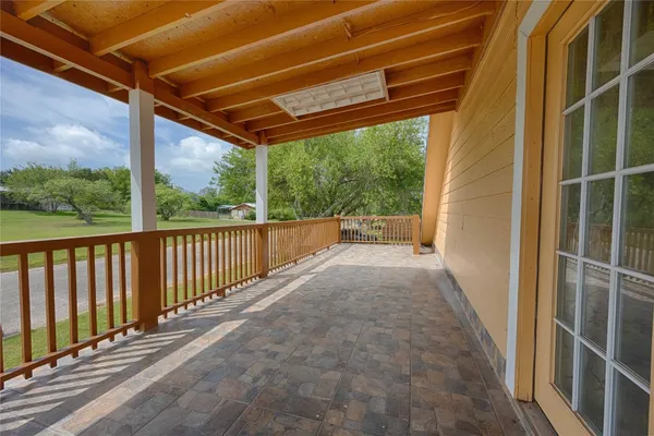 a view of a porch