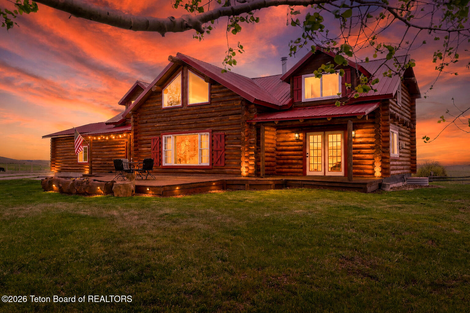 138-2 Forty Rod Road Pinedale, WY 82941 - Photo 7 of 77 20260531-Cozy log cabin at sunset