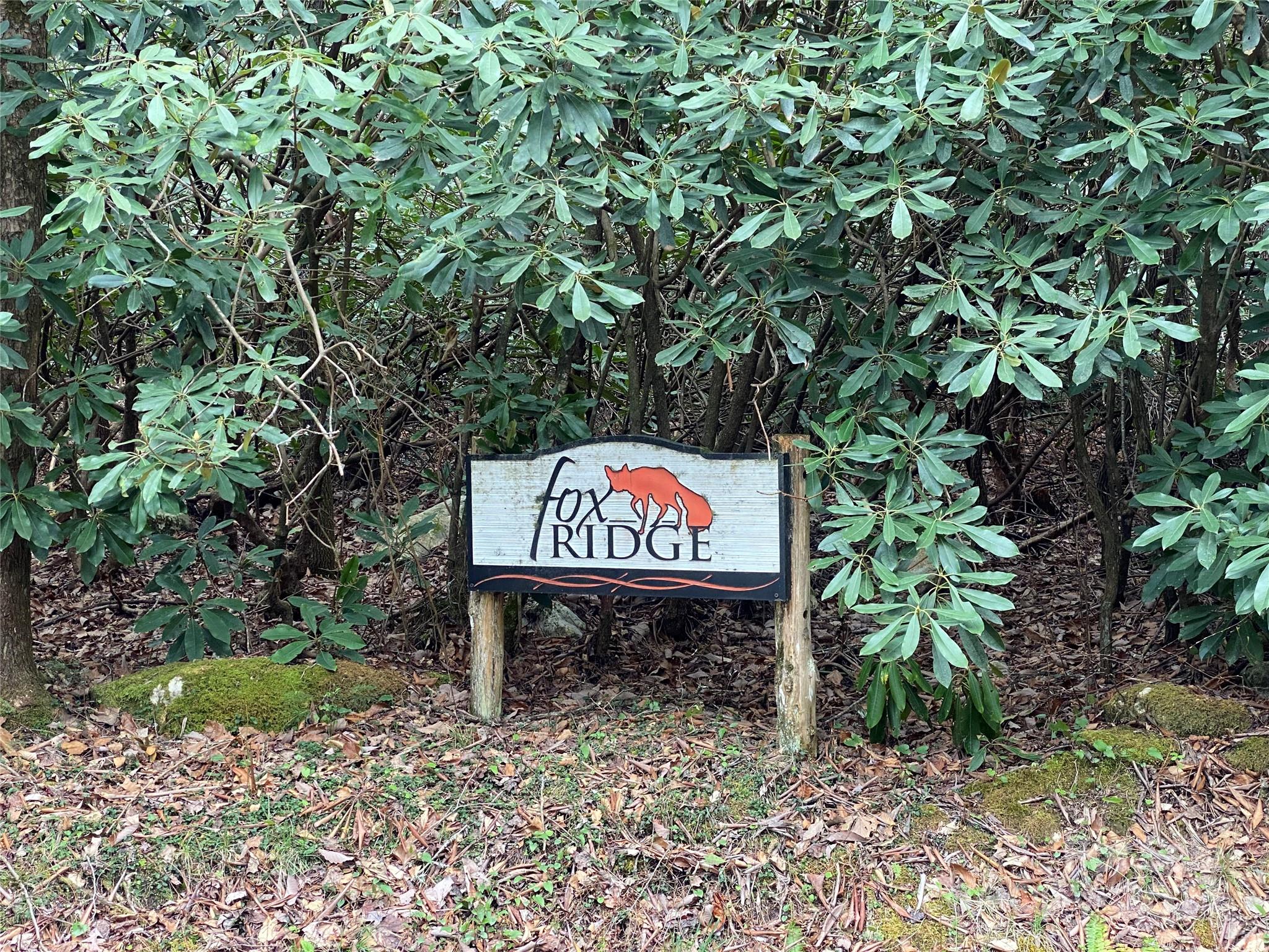 Lot 11 Fox Ridge Trail Marion, NC 28752 - Photo 4 of 12 a sign that is sitting in front of a tree