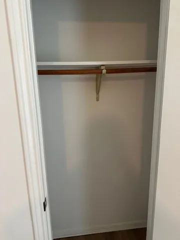 a close view of closet