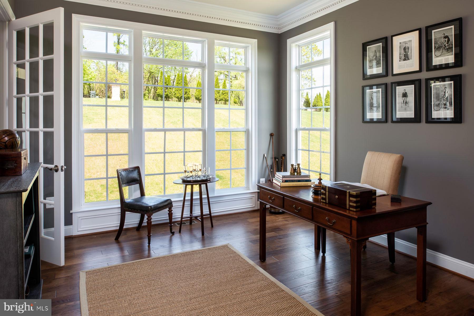 39995 Thomas Mill Road Leesburg, VA 20175 - Photo 15 of 18 Library with floor-to-ceiling windows