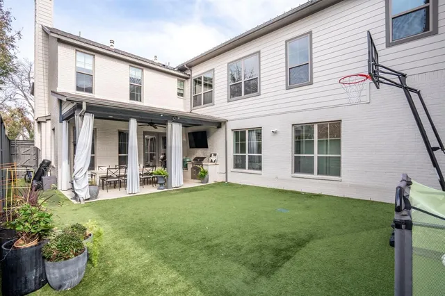 a house view with a garden space
