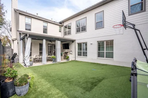 a house view with a garden space