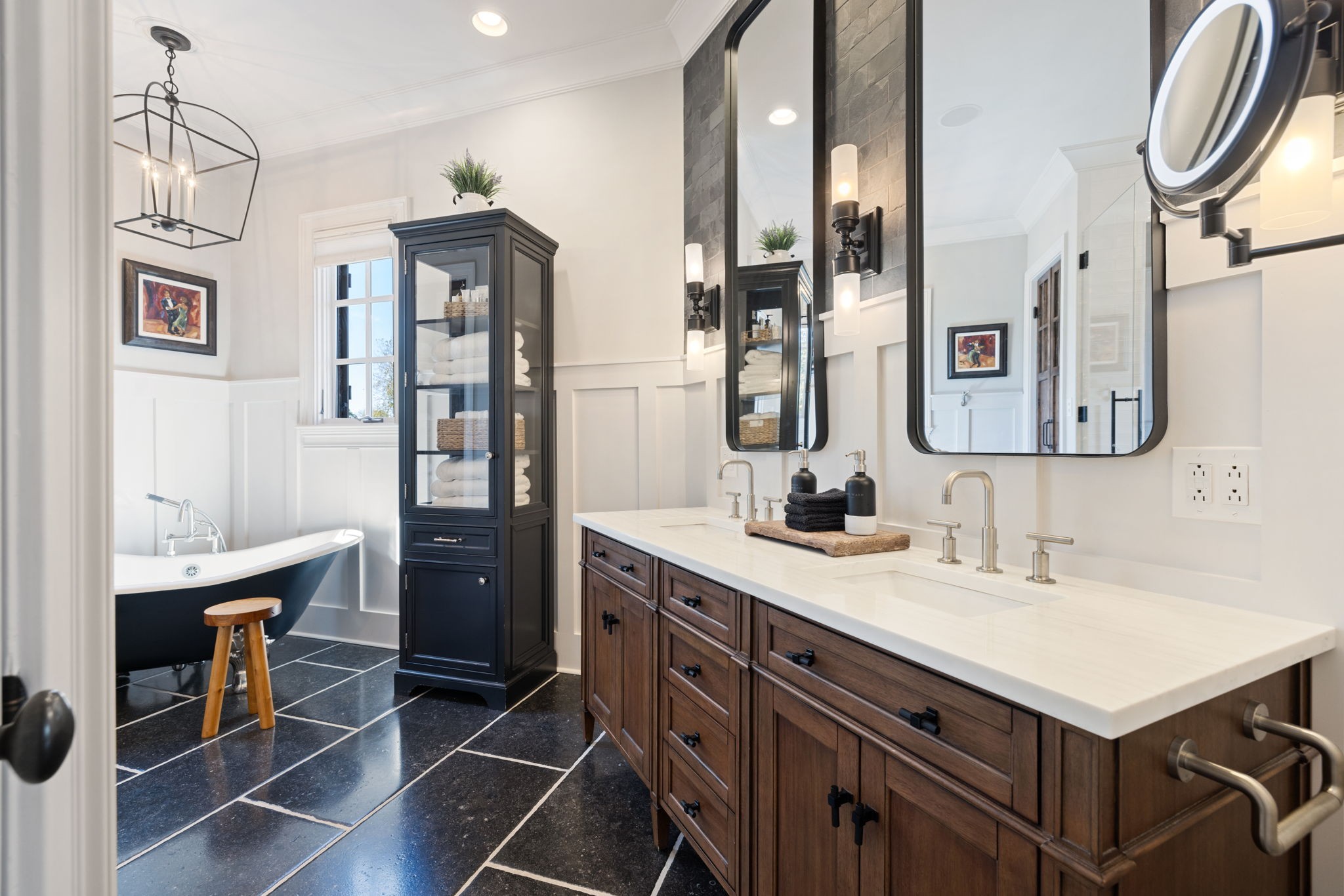 4219 Two Rivers Lane Franklin, TN 37069 - Photo 33 of 69 a bathroom with a sink vanity and a mirror