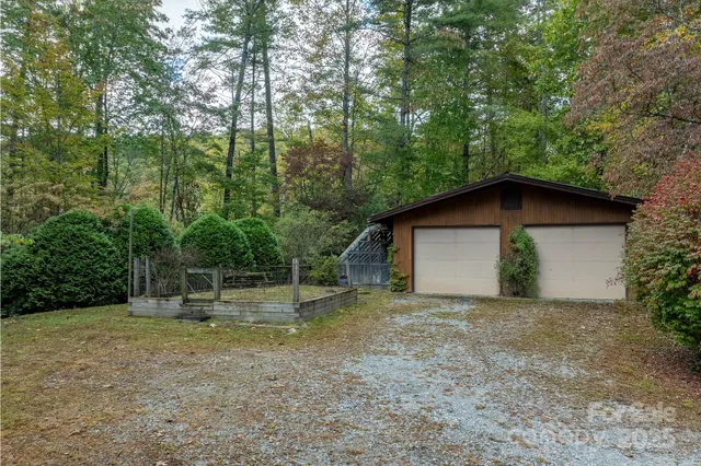 a view of a room with windows