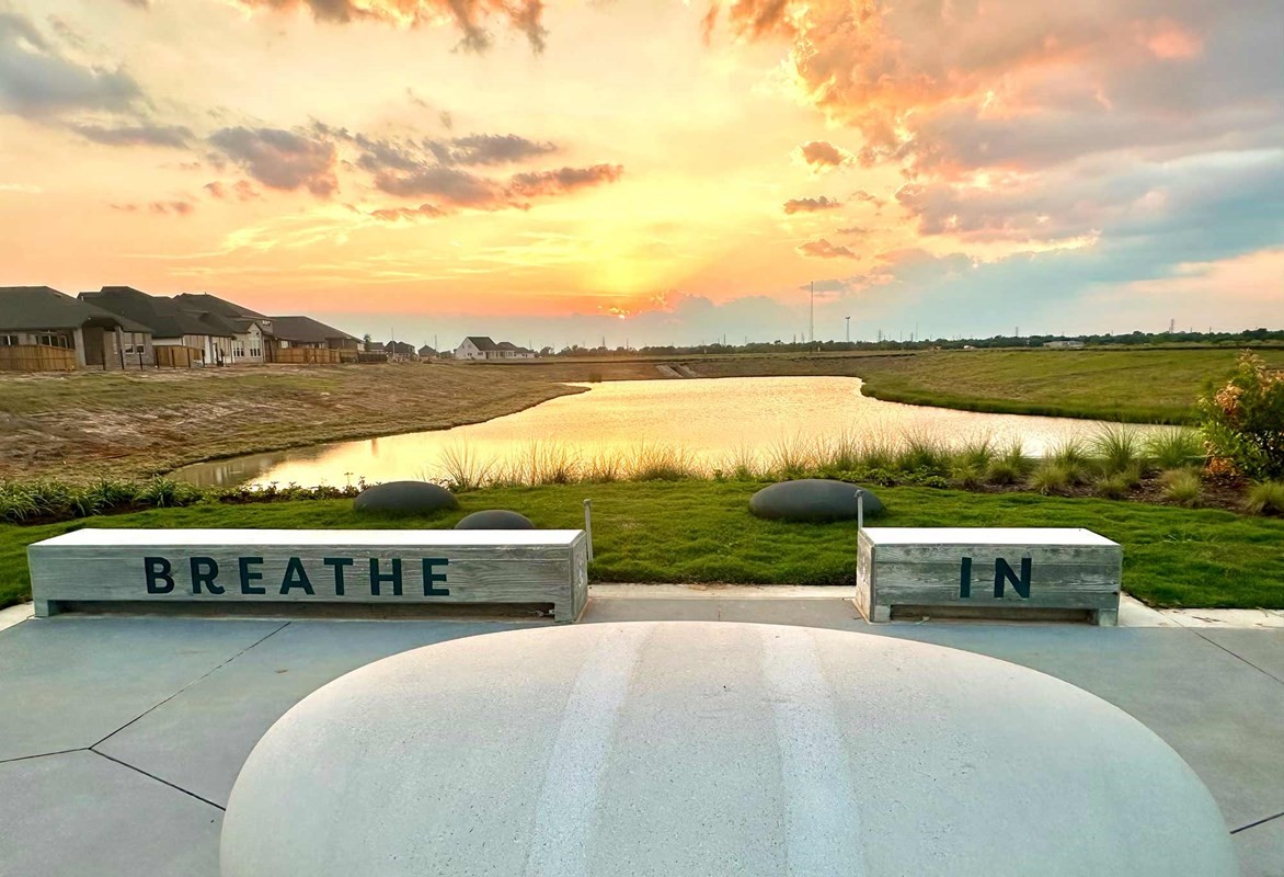 26502 Delightful Drive Hockley, TX 77447 - Photo 44 of 50 a view of a lake with a big yard