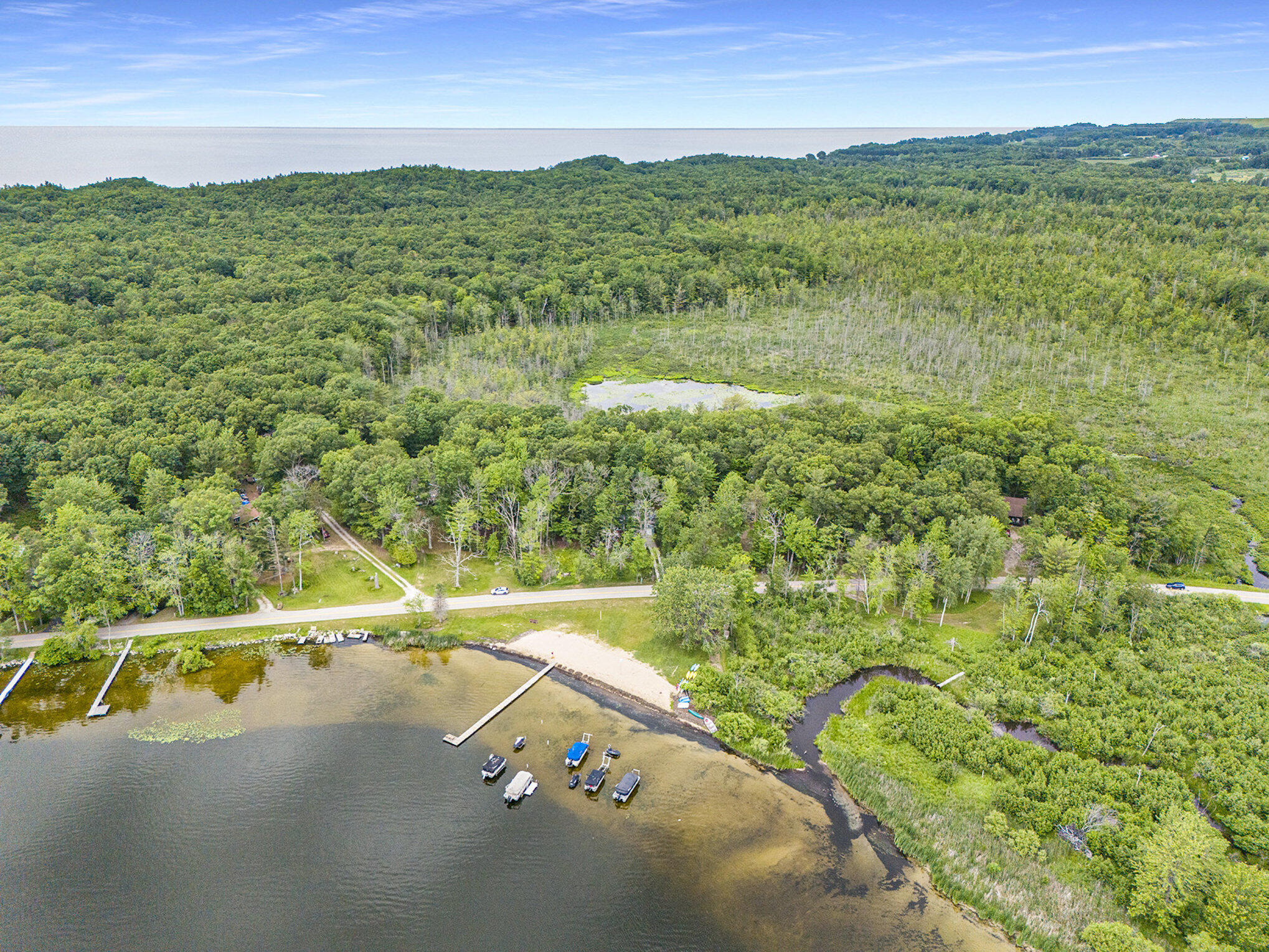 5510 West Lattin Road Pentwater, MI 49449 - Photo 4 of 27 Bass Lake and Lake Michigan