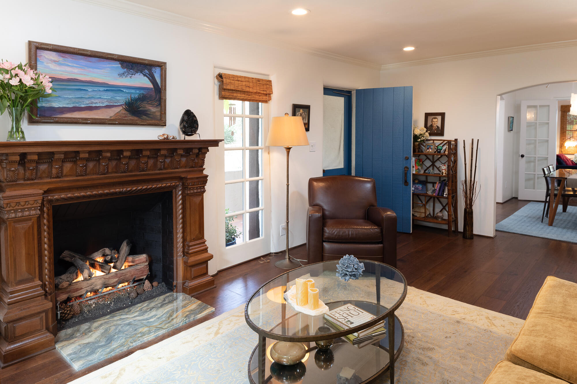 22 Pine Drive Santa Barbara, CA 93105 - Photo 5 of 12 a living room with furniture and a fireplace