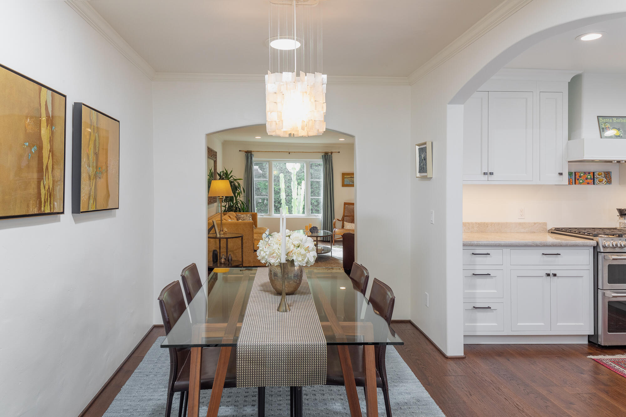 22 Pine Drive Santa Barbara, CA 93105 - Photo 6 of 12 a view of a dining room with furniture and wooden floor