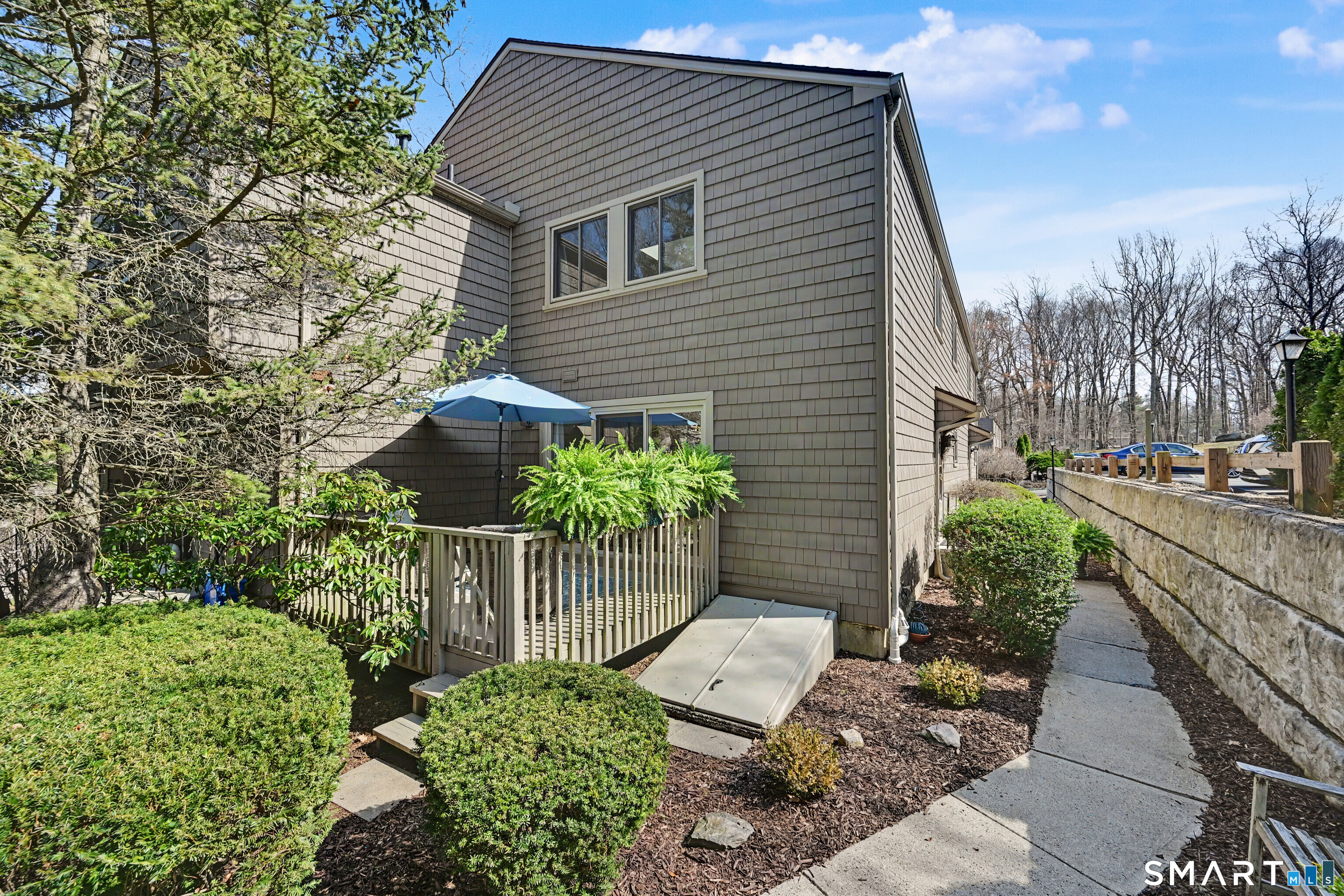 Front and side view of the townhome