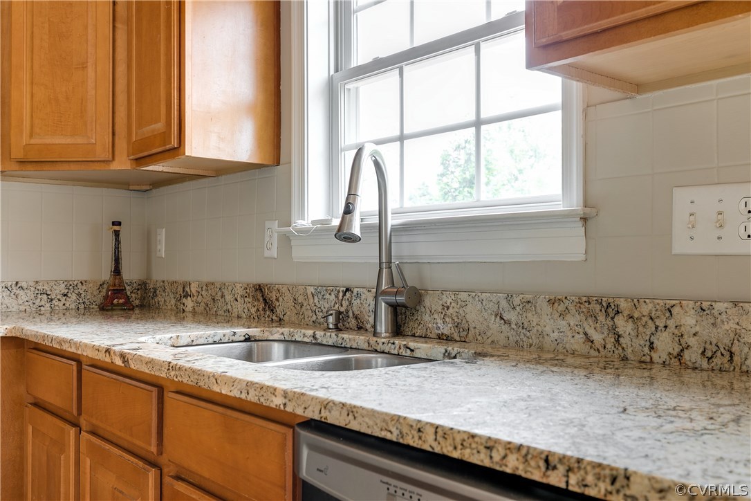 1418 Goswick Ridge Road Midlothian, VA 23114 - Photo 14 of 47 a kitchen with granite countertop sink and window