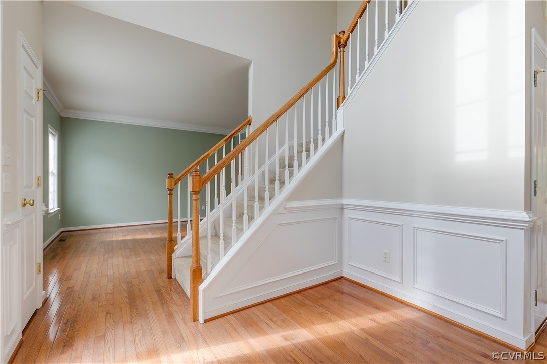 1418 Goswick Ridge Road Midlothian, VA 23114 - Photo 4 of 47 a view of an entryway with wooden floor