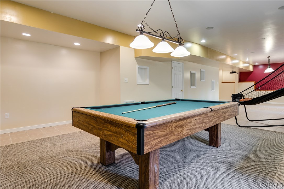 1418 Goswick Ridge Road Midlothian, VA 23114 - Photo 41 of 47 a room with pool tables and windows