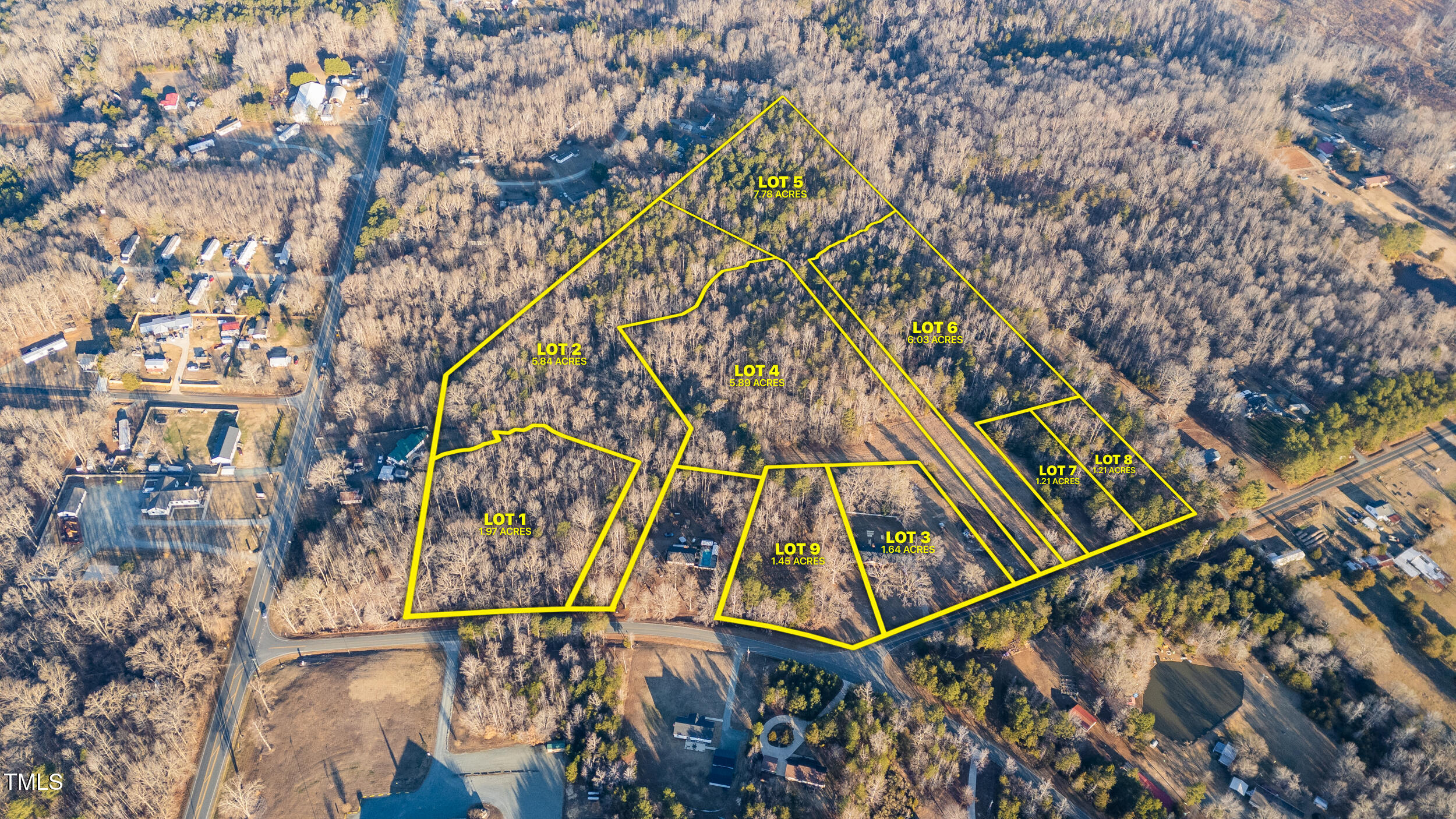 206 Ellington Road Graham, NC 27253 - Photo 2 of 10 Ellington Road-LOTs-Drone-8-LOT LINES