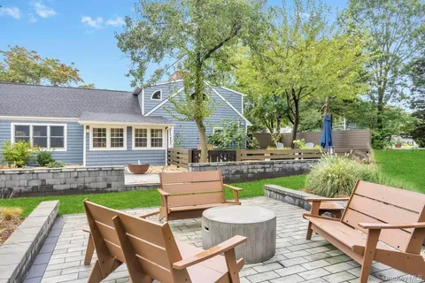 a view of a house with a patio