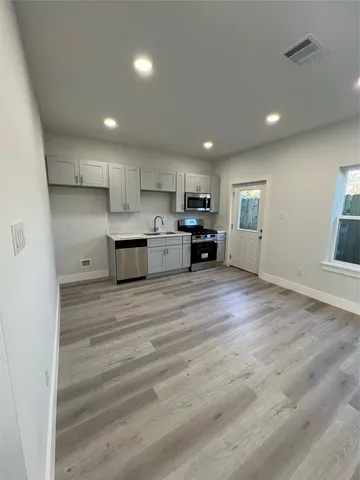 a view of kitchen and window