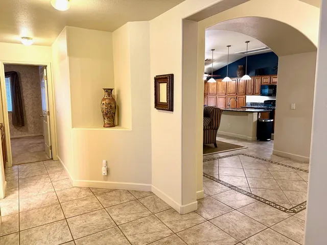 a view of kitchen and utility room