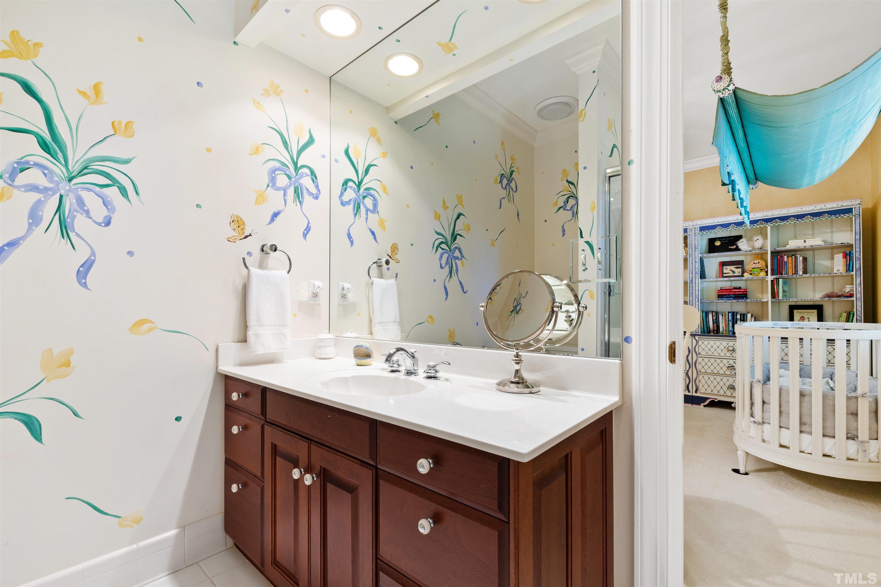 1909 Chase Court Raleigh, NC 27607 - Photo 51 of 87 a bathroom with a sink mirror and vanity