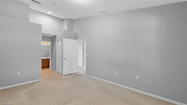 a view of a room with an empty space