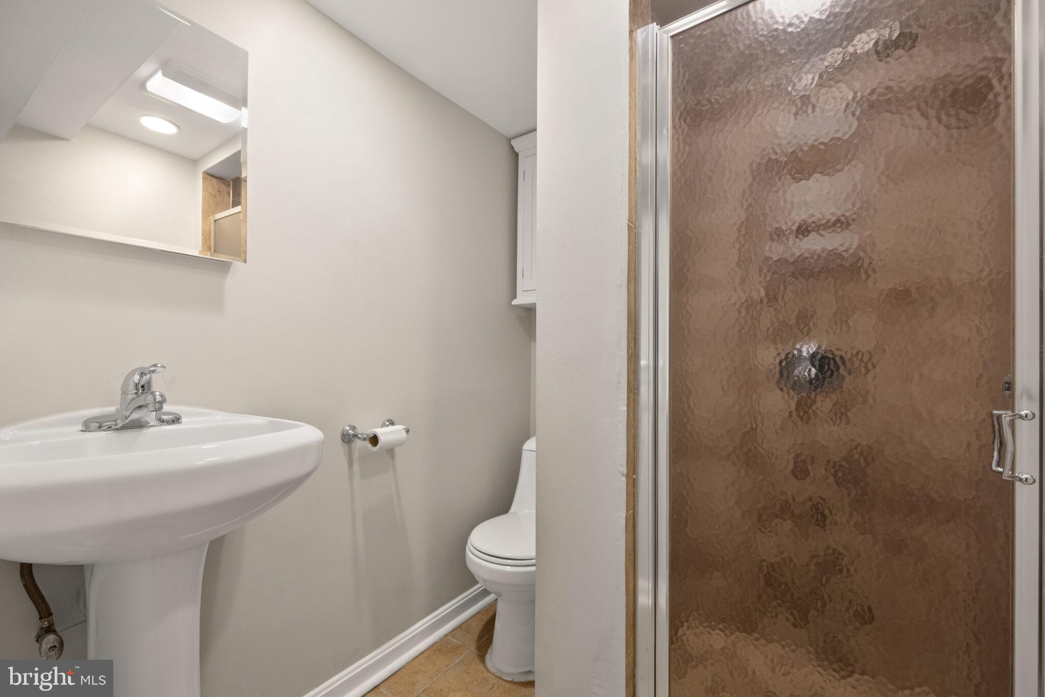 302 N Street Southwest, Unit 302 Washington, DC 20024 - Photo 30 of 68 a bathroom with a sink a toilet and shower