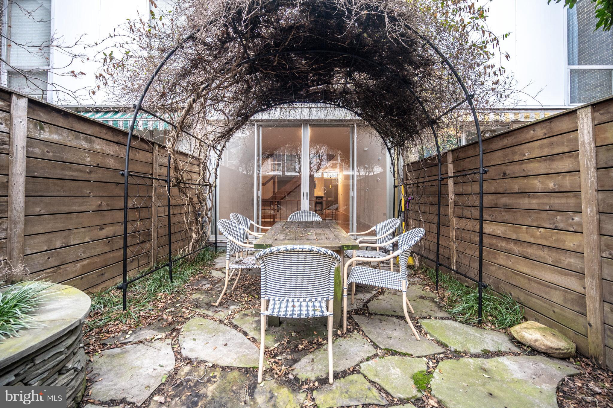 302 N Street Southwest, Unit 302 Washington, DC 20024 - Photo 34 of 68 a view of a chairs and table in backyard