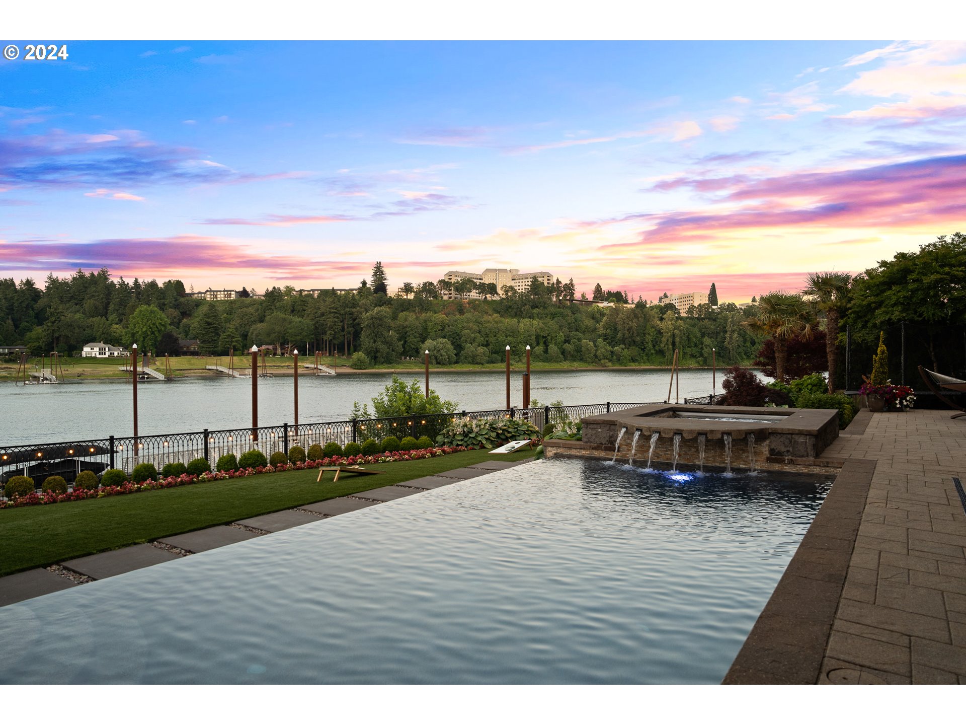 12780 South Fielding Road Lake Oswego, OR 97034 - Photo 4 of 48 a view of swimming pool with lake view and mountain view