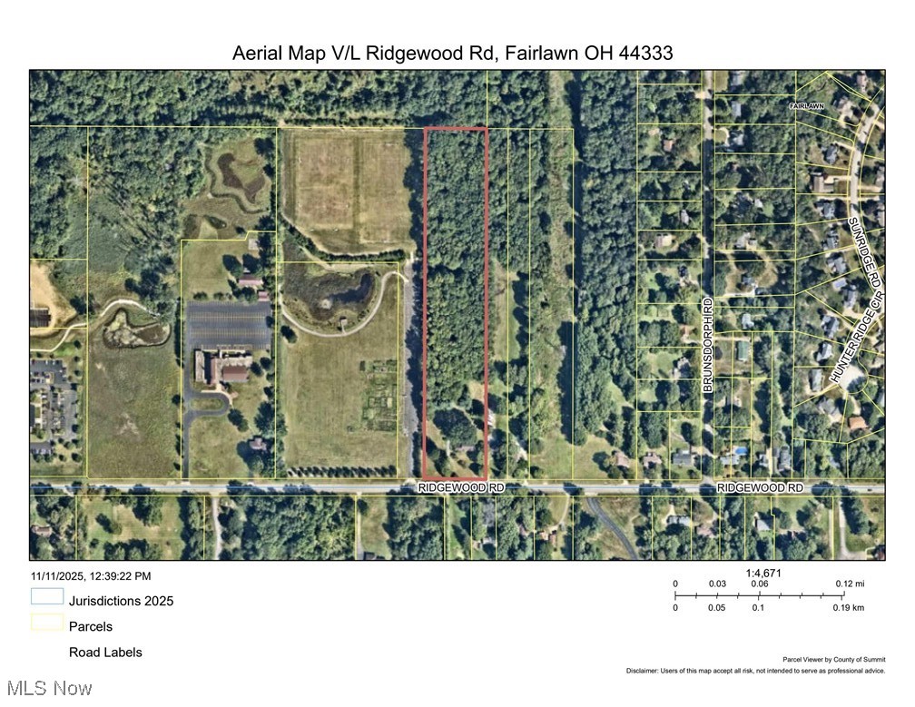 V/l - 5.8-acres V/l - 5.8-acres Ridgewood Road Akron, OH 44333 - Photo 3 of 7 Aerial Map, Whole Parcel