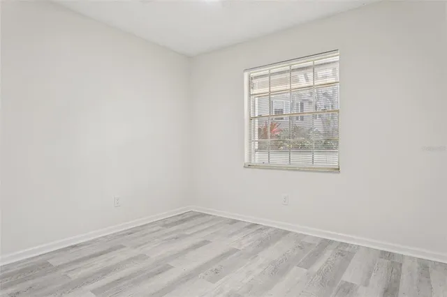 an empty room with a window