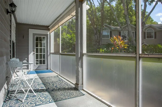 a view of a park with swings and slides