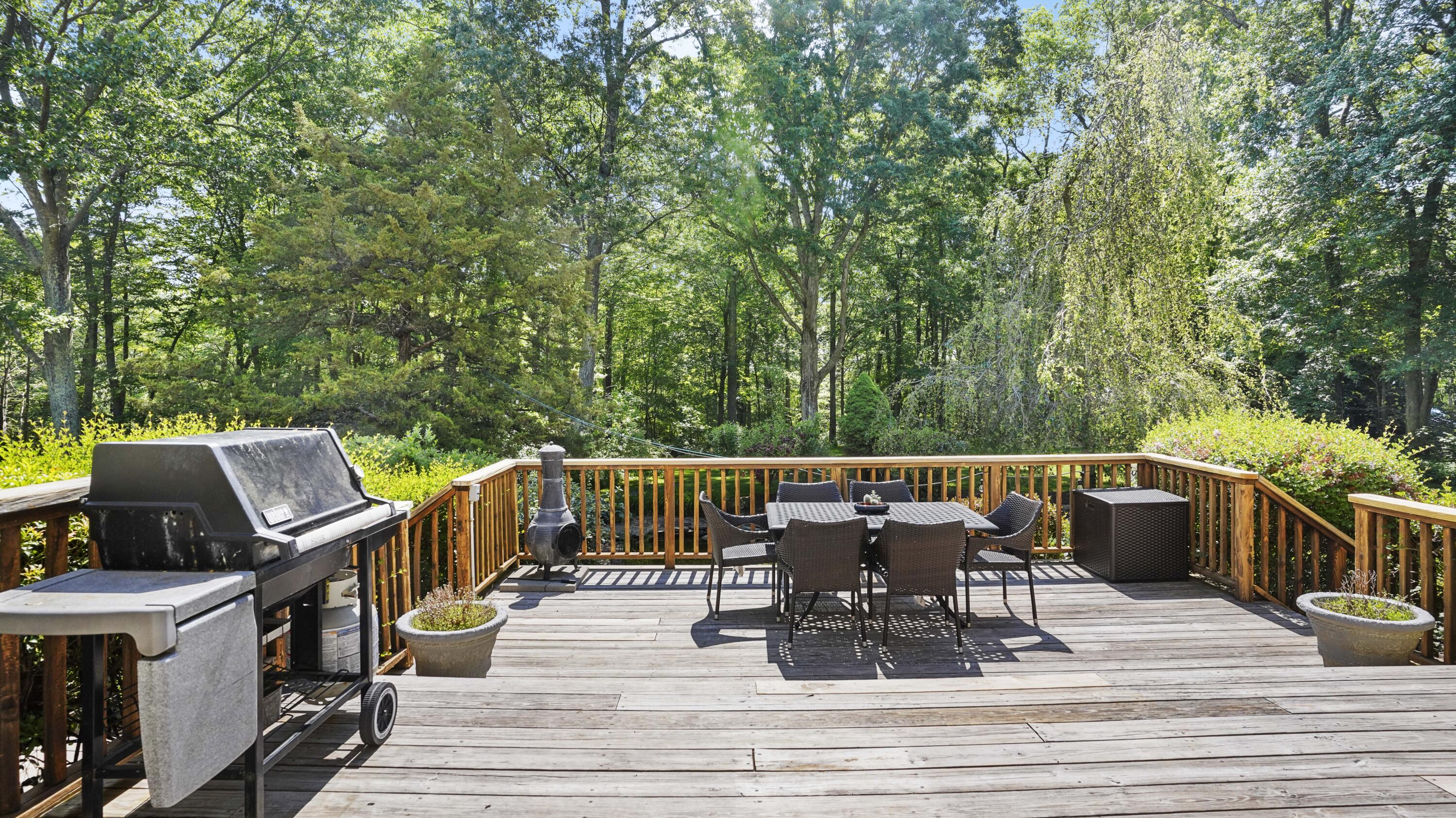 17 Middlebrook Pond Road Redding, CT 06896 - Photo 23 of 40 a view of a deck with furniture