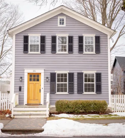 a front view of a house