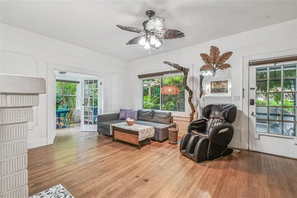 a view of outdoor space with seating