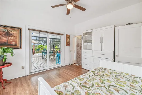 a view of a chairs and table on the deck