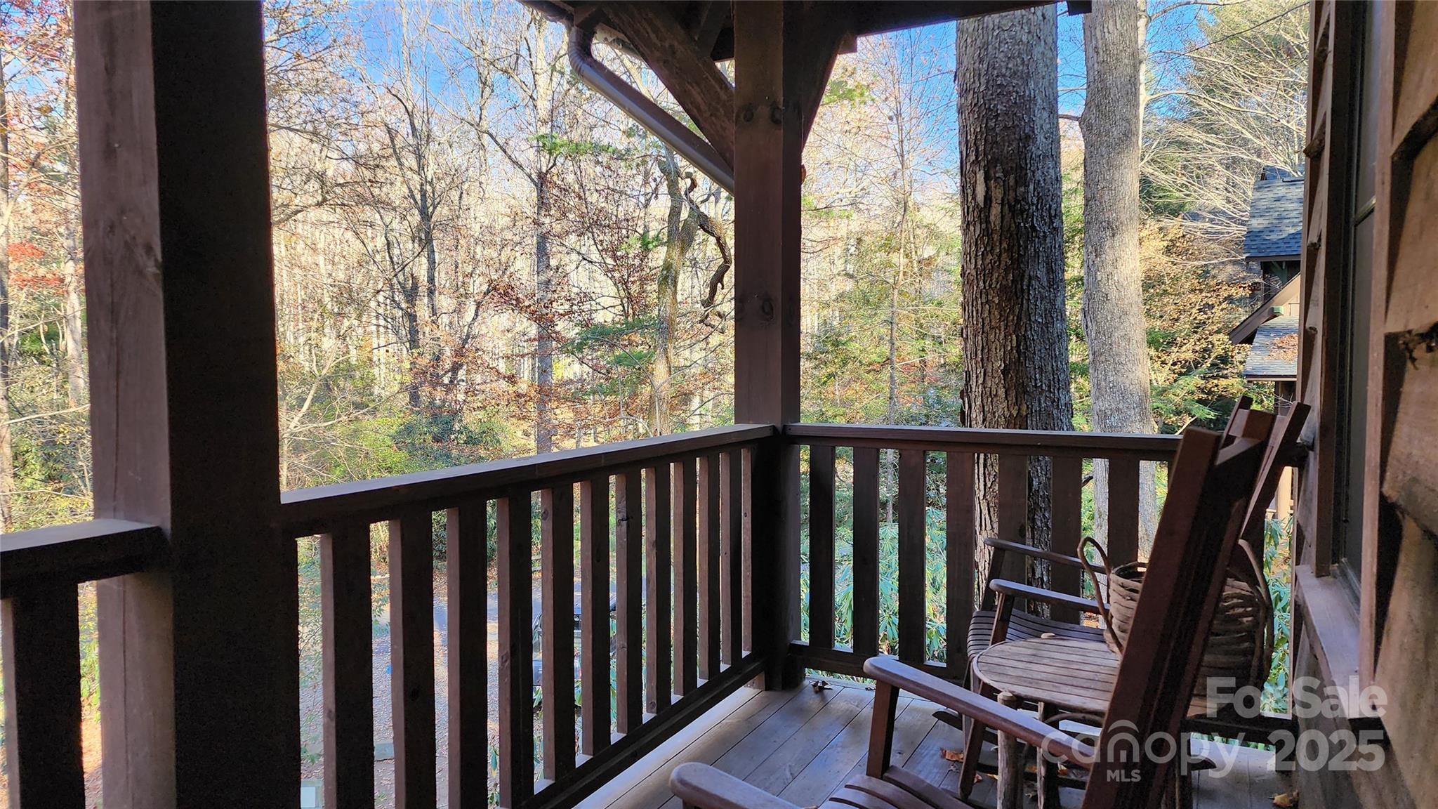 5 Chaucer Road Black Mountain, NC 28711 - Photo 20 of 48 a view of balcony with wooden floor