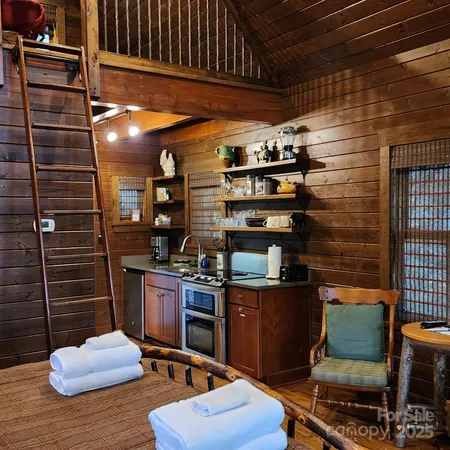 a view of a house with a kitchen