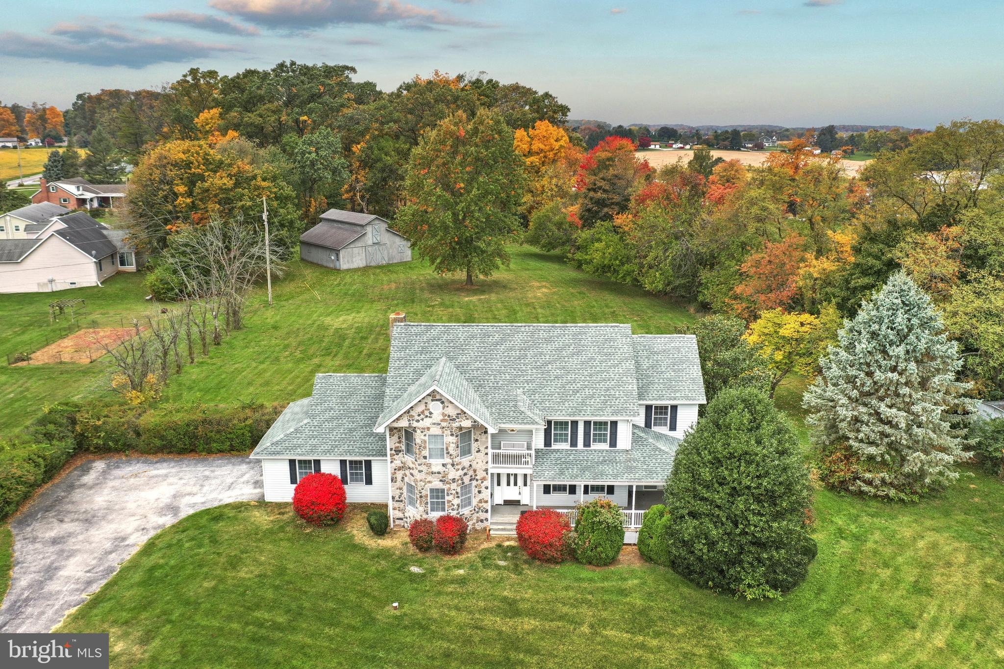 302 Pinetown Road Hanover, PA 17331 - Photo 47 of 55 an aerial view of residential houses with outdoor space and trees