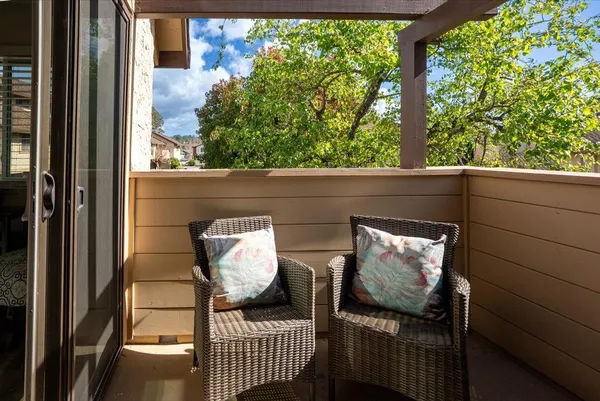 a view of balcony and couch