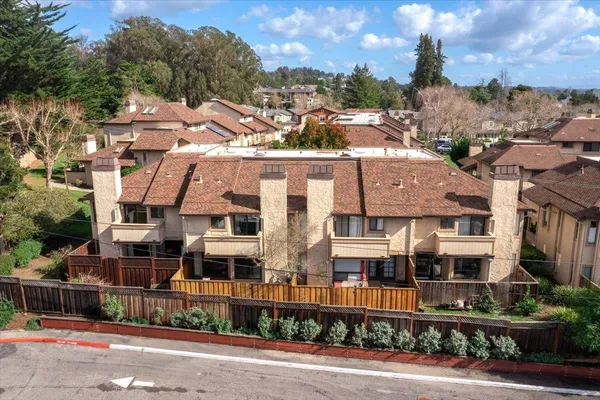 an aerial view of multiple houses