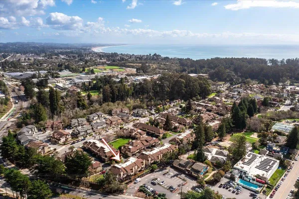an aerial view of multiple house