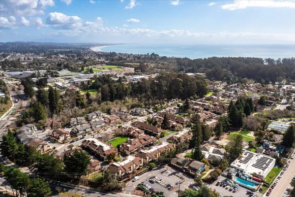 an aerial view of multiple house