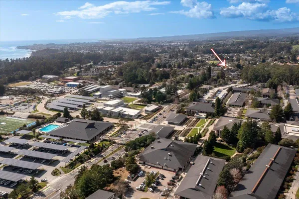an aerial view of a city