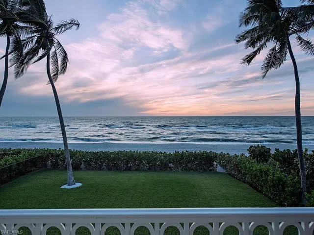 a view of a garden and yard